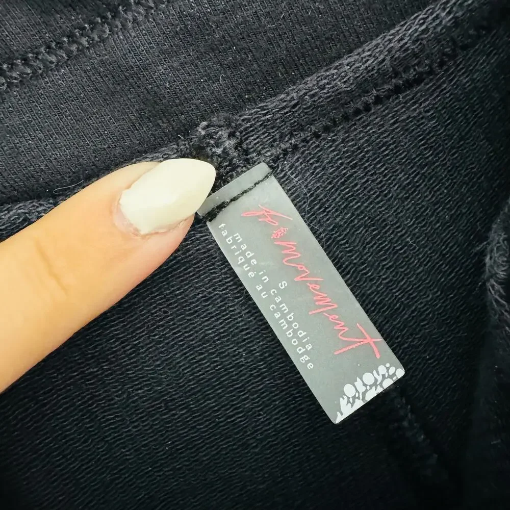 FP FREE PEOPLE MOVEMENT Acid Washed Black Grey Kyoto Leggings Sweats Pants S